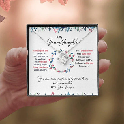 To My Granddaughter I Pray Your Dream Will All Come True - Necklace SO36T - Charming Present