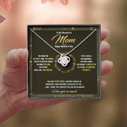 To The Best Mom - Happy Mother's Day The Person I Looked Up To - Necklace SO41Tv2 - Charming Present