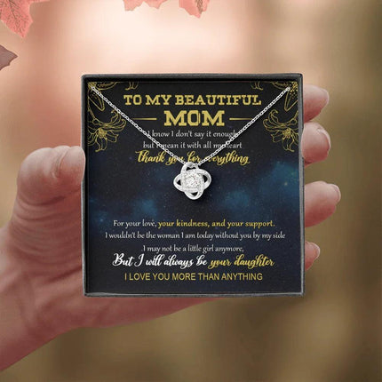 To My Beautiful Mom - I Love You More Than Anything - Necklace SO05V - Charming Present