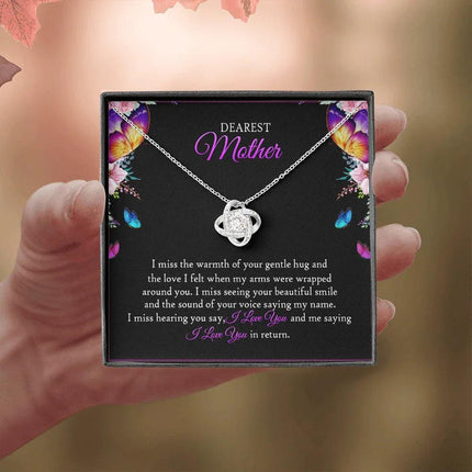 To My Mom In Heaven - I Miss The Warmth Of Your Gentle Hug - Necklace SO90V - Charming Present