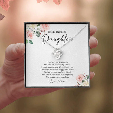 To My Daughter I Love You More Than Anything Necklace SO71 - Charming Present