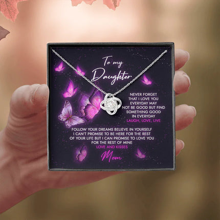 To My Daughter - Never Forget That I Love You - Necklace SO69 - Charming Present