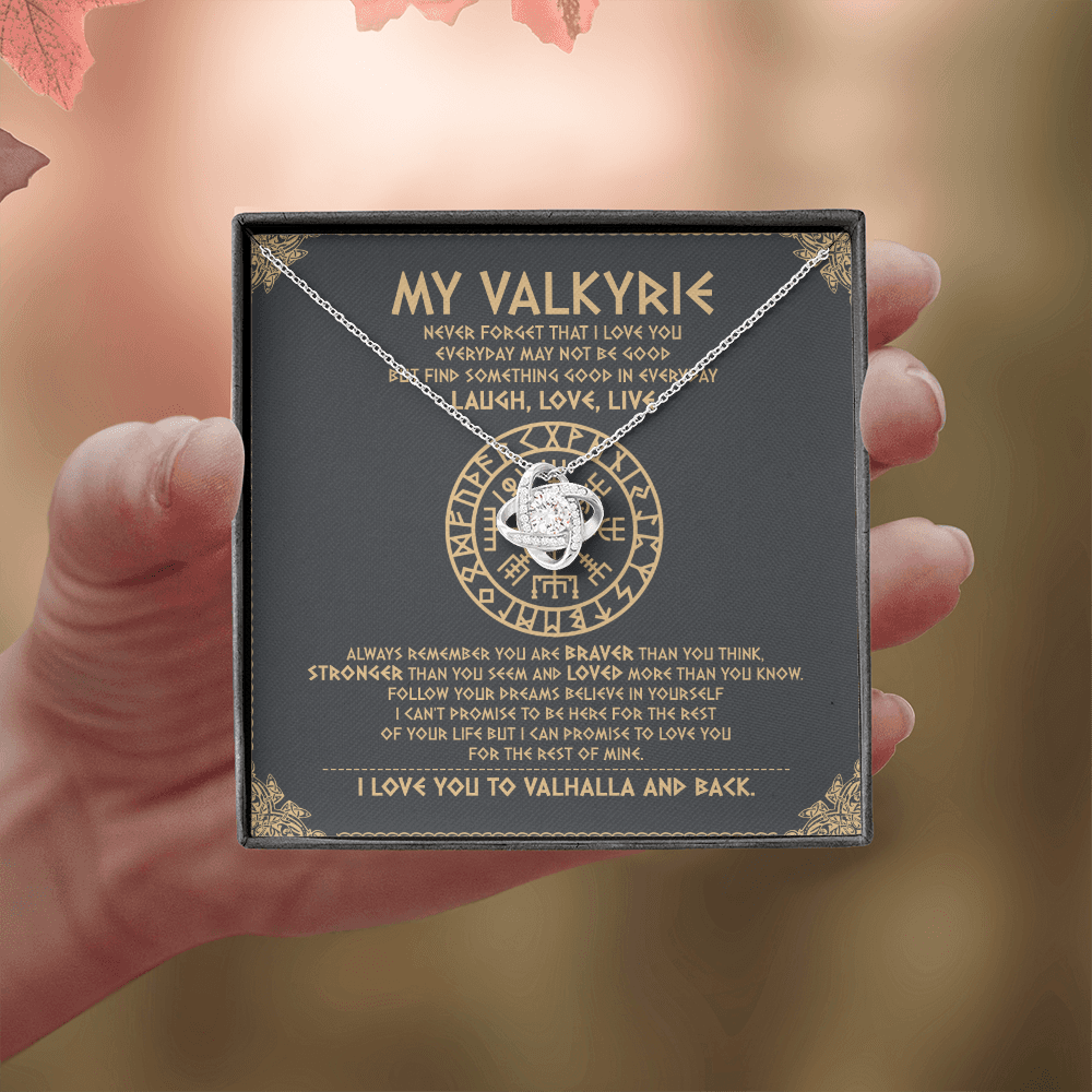 To My Daughter - Never Forget That I Love You To Valhalla - Viking Necklace SO111T