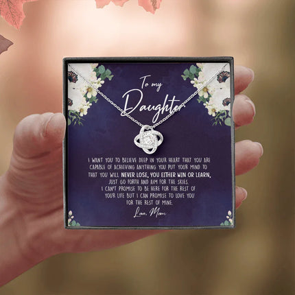 To My Daughter - You Either Win Or Learn -Necklace SO68 - Charming Present