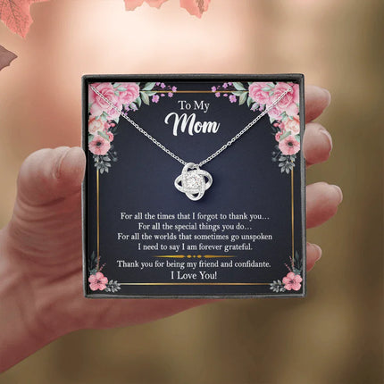 To My Mom - Thank You For Being My Friend and Confidante - Necklace SO105V - Charming Present