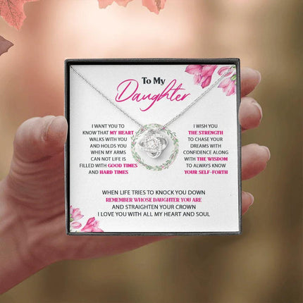 To My Daughter - My Heart Walks With You - Necklace SO64T - Charming Present