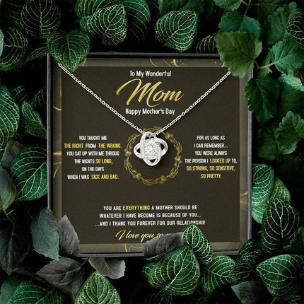 To The Best Mom - Happy Mother's Day The Person I Looked Up To - Necklace SO41Tv2 - Charming Present