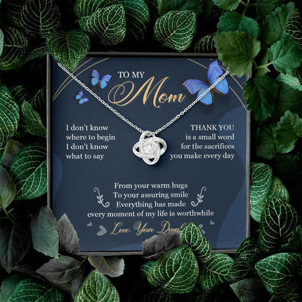 To My Mom - Thank You For All Your Sacrifices - Necklace SO07T - Charming Present