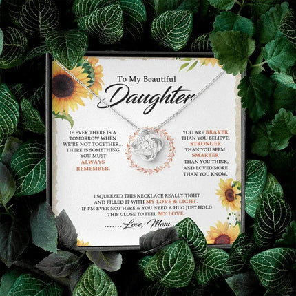 To My Beautiful Daughter - You Are Braver Than You Believe - Necklace SO18V - Charming Present