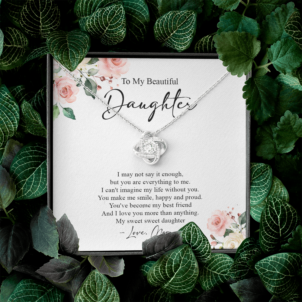 To My Daughter I Love You More Than Anything Necklace SO71