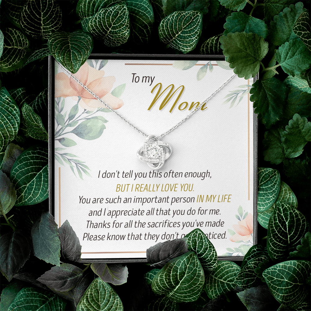 To My Mom Thanks For All The Sacrifices You've Made - Necklace SO27T