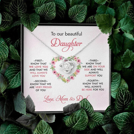 To Our Daughter - We Will Always Love You - Necklace SO95 - Charming Present