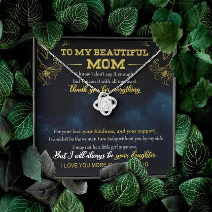 To My Beautiful Mom - I Love You More Than Anything - Necklace SO05V - Charming Present