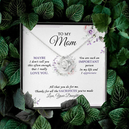 To My Mom - I Really Love You - Necklace SO38V - Charming Present