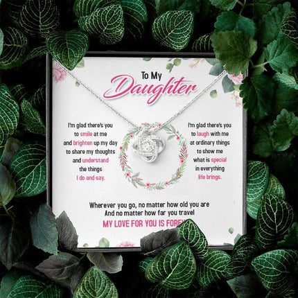 To My Daughter My Love For You Is Forever - Necklace SO37T - Charming Present