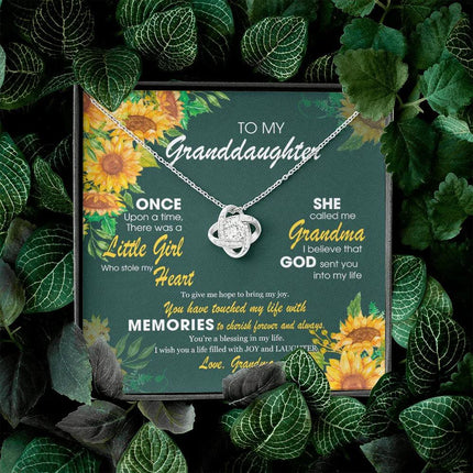 To My Granddaughter - God Sent You Into My Life - Necklace DR12 - Charming Present