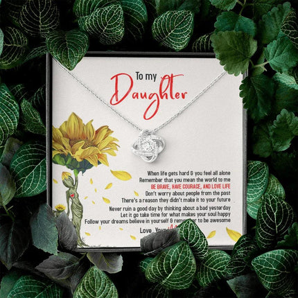 To My Sunflower Daughter - Believe In Yourself & Remember To Be Awesome - Necklace SO104T - Charming Present