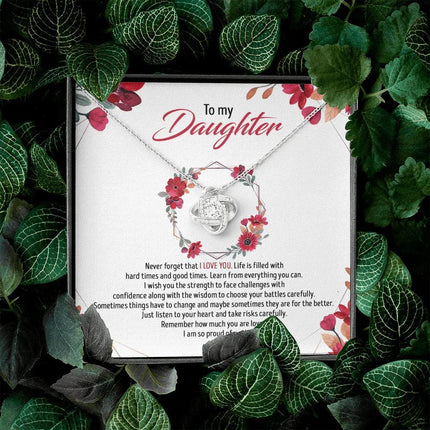 To My Daughter - Remember How Much You Are Loved - Necklace SO82T - Charming Present