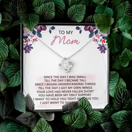 To My Mom - Your Love Has Been My Only Support - Necklace SO59V - Charming Present