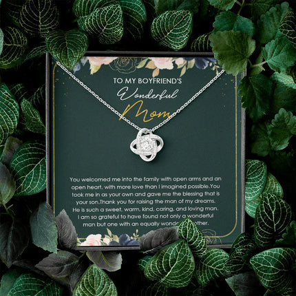 To My Boyfriend's Mom Thank You For Raising The Man Of My Dreams Necklace SO22V - Charming Present
