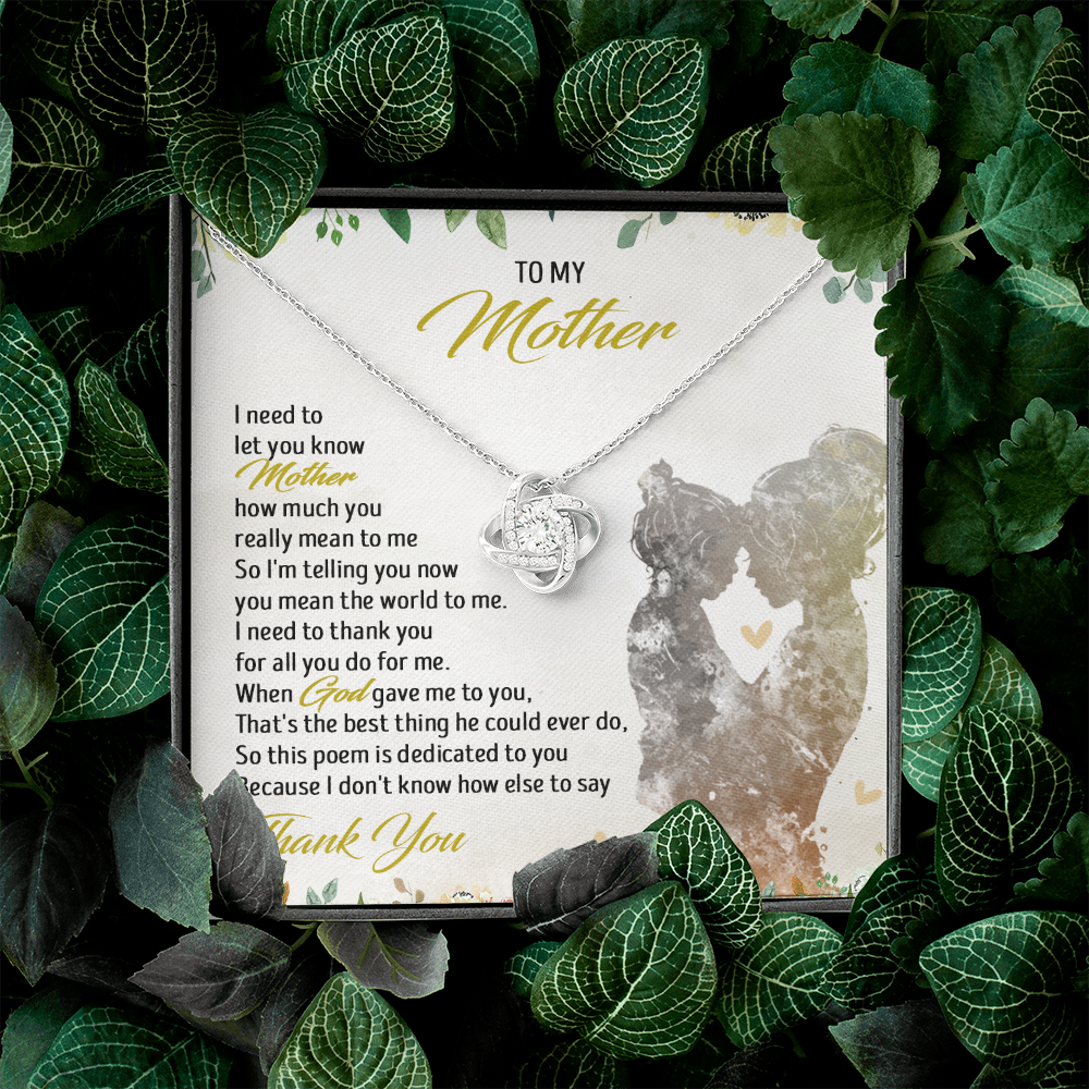 To My Mother - You Mean The World To Me - Necklace SO56T