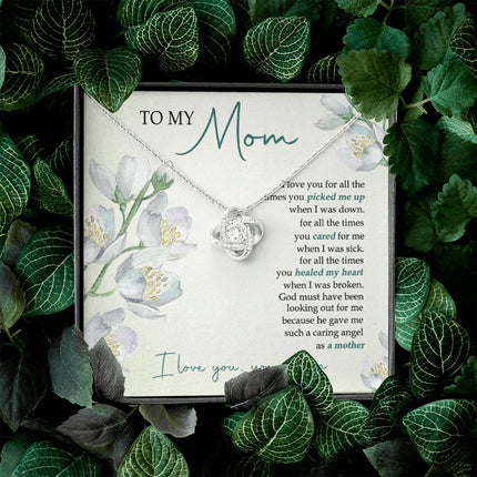 To My Mom - You're My Caring Angel - Necklace SO53V - Charming Present