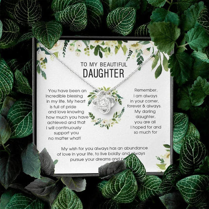 To My Beautiful Daughter - You're An Incredible Blessing - Necklace SO148V - Charming Present