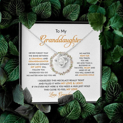 To My Granddaughter - Never Forget That The Bond Between A Grandma And Granddaughter - Necklace DR17 - Charming Present
