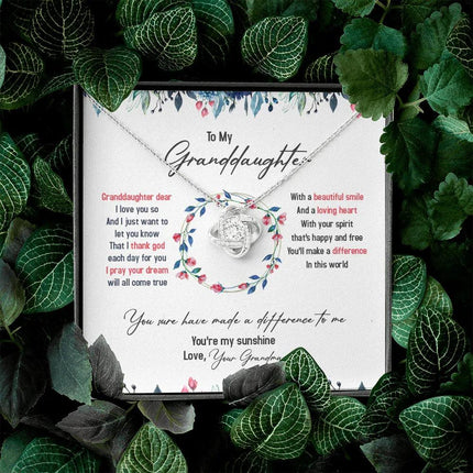 To My Granddaughter I Pray Your Dream Will All Come True - Necklace SO36T - Charming Present