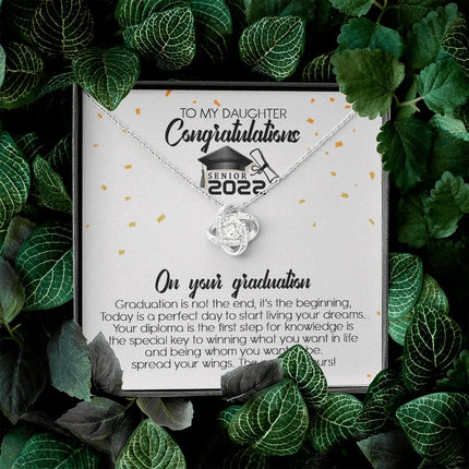 To My Daughter - Congratulation On Your Graduation - Necklace SO107T - Charming Present