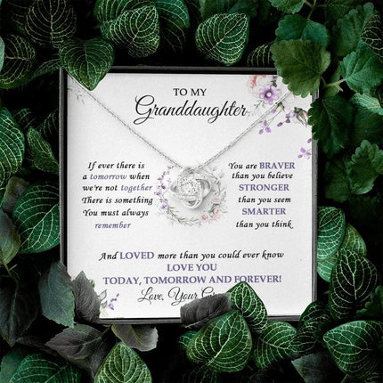 To My Granddaughter Love You Today, Tomorrow And Forever - Necklace SO32V - Charming Present