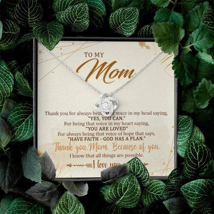 To My Mom Because Of You,I Know That All Things Are Possible - Necklace SO12T - Charming Present