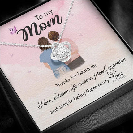 To My Mom Thanks For Being My Hero Necklace SO46 - Charming Present