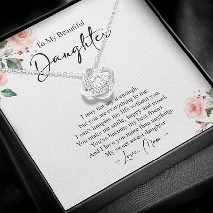 To My Daughter I Love You More Than Anything Necklace SO71 - Charming Present