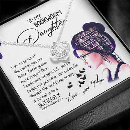 To My Bookworm Daughter - So Proud Of You - Necklace KT22 - Charming Present