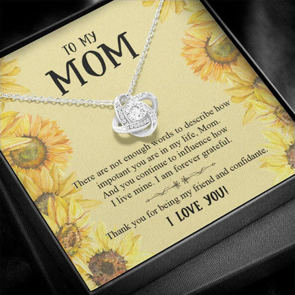 To My Mom Thank You For Being My Friend And Confidante Necklace SO51 - Charming Present