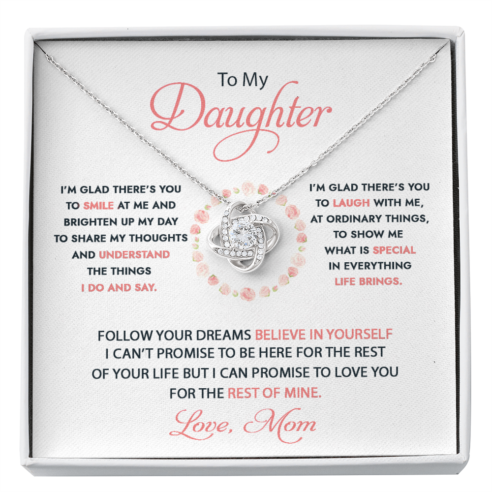 To My Daughter - I'm Glad There's You - Necklace DR07