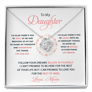 To My Daughter - I'm Glad There's You - Necklace DR07