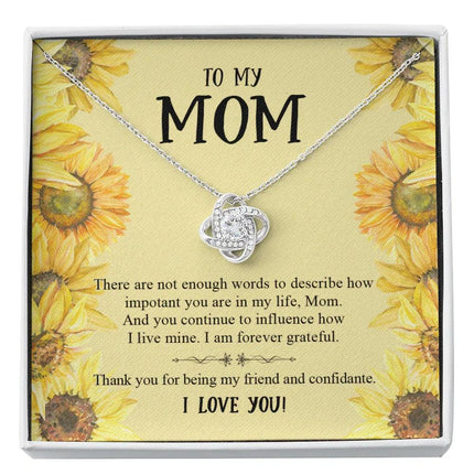 To My Mom Thank You For Being My Friend And Confidante Necklace SO51 - Charming Present