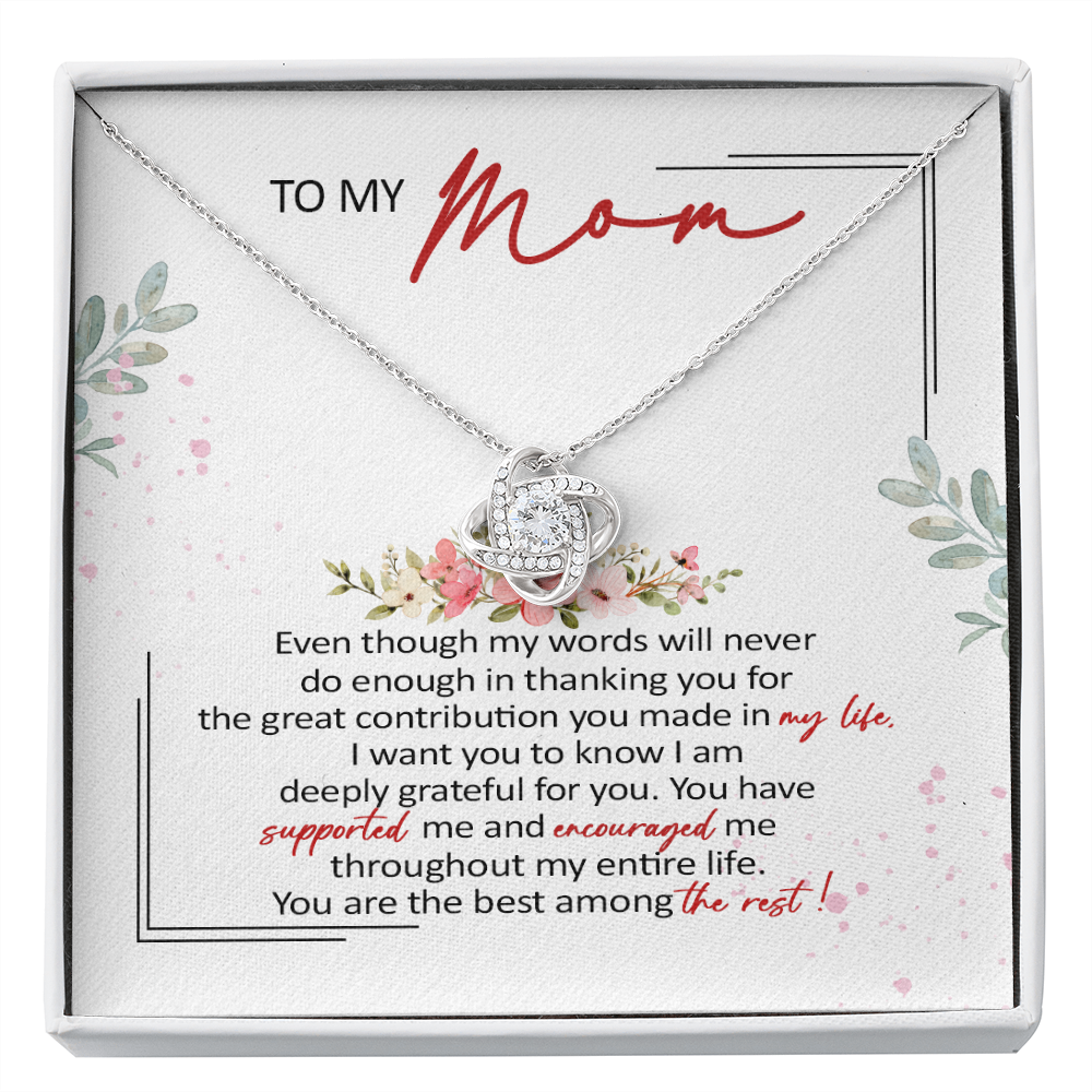 To My Mom You Are The Best Among The Rest Necklace SO61
