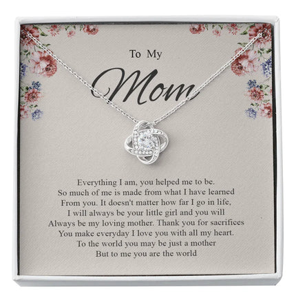 To My Mom You Are The World To Me Necklace SO81 - Charming Present