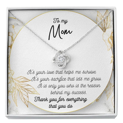 To My Mom Thank You For Everything That You Do Necklace SO45 - Charming Present