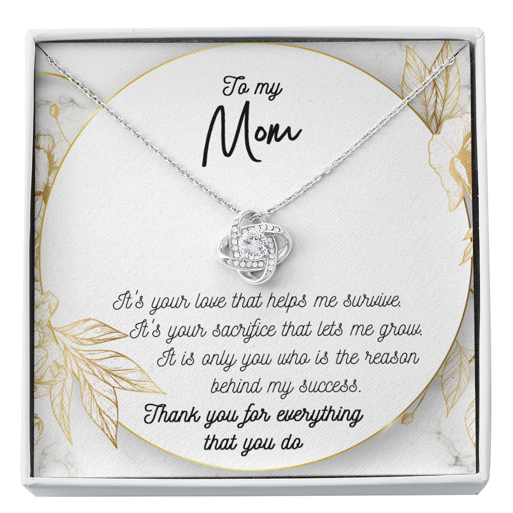 To My Mom Thank You For Everything That You Do Necklace SO45
