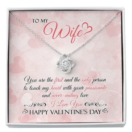 TO MY WIFE - HAPPY VALENTINE'S DAY - LOVE KNOT NECKLACE KT02 - Charming Present