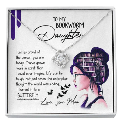 To My Bookworm Daughter - So Proud Of You - Necklace KT22 - Charming Present