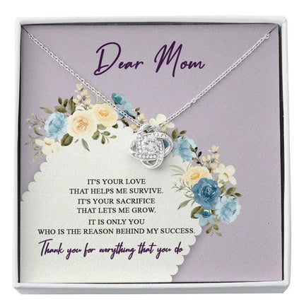 Dear Mom Thank You For Everything That You Do Necklace SO44 - Charming Present