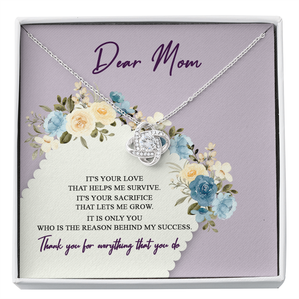 Dear Mom Thank You For Everything That You Do Necklace SO44