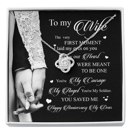 To My Wife I Knew Our Hearts Were Meant To Be One Necklace SO25 - Charming Present