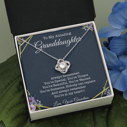 To My Granddaughter, You're In My Heart Necklace SO06v1 - Charming Present