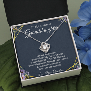 To My Granddaughter, You're In My Heart Necklace SO06v1